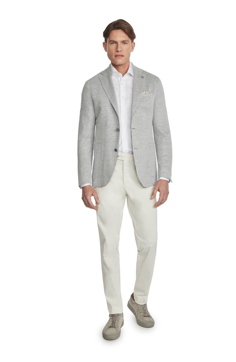 Jack Victor Queens Houndstooth Knit Linen Blend Sport Coat, Alternate, color, 