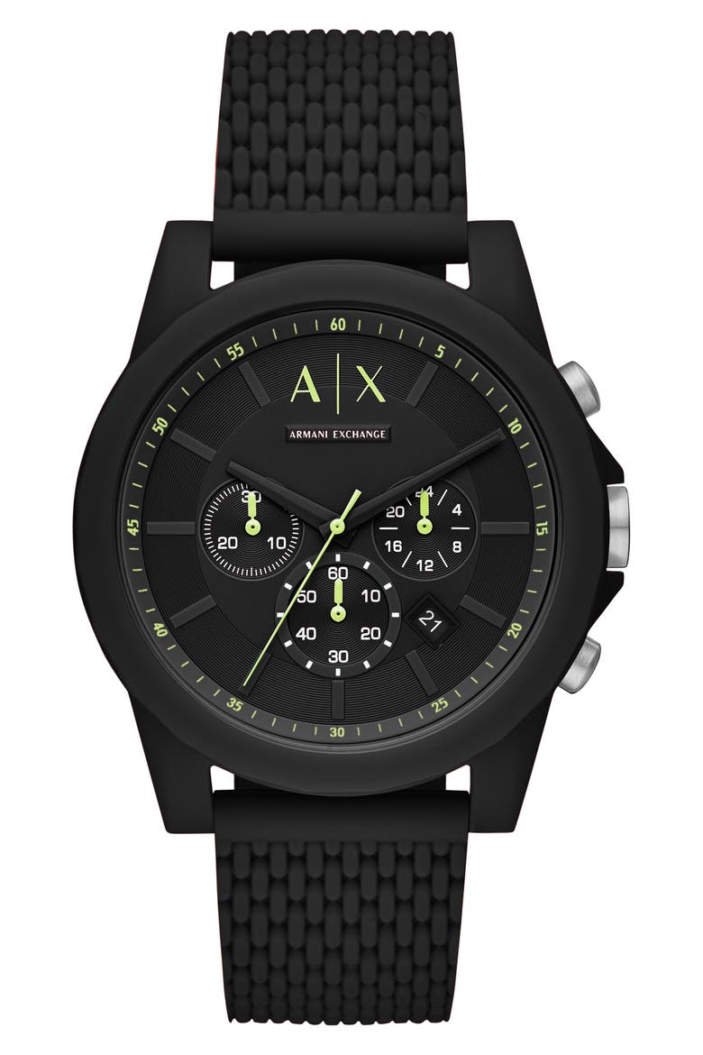 Outer Banks Chronograph Bracelet Watch, 44mm, Main, color, BLACK