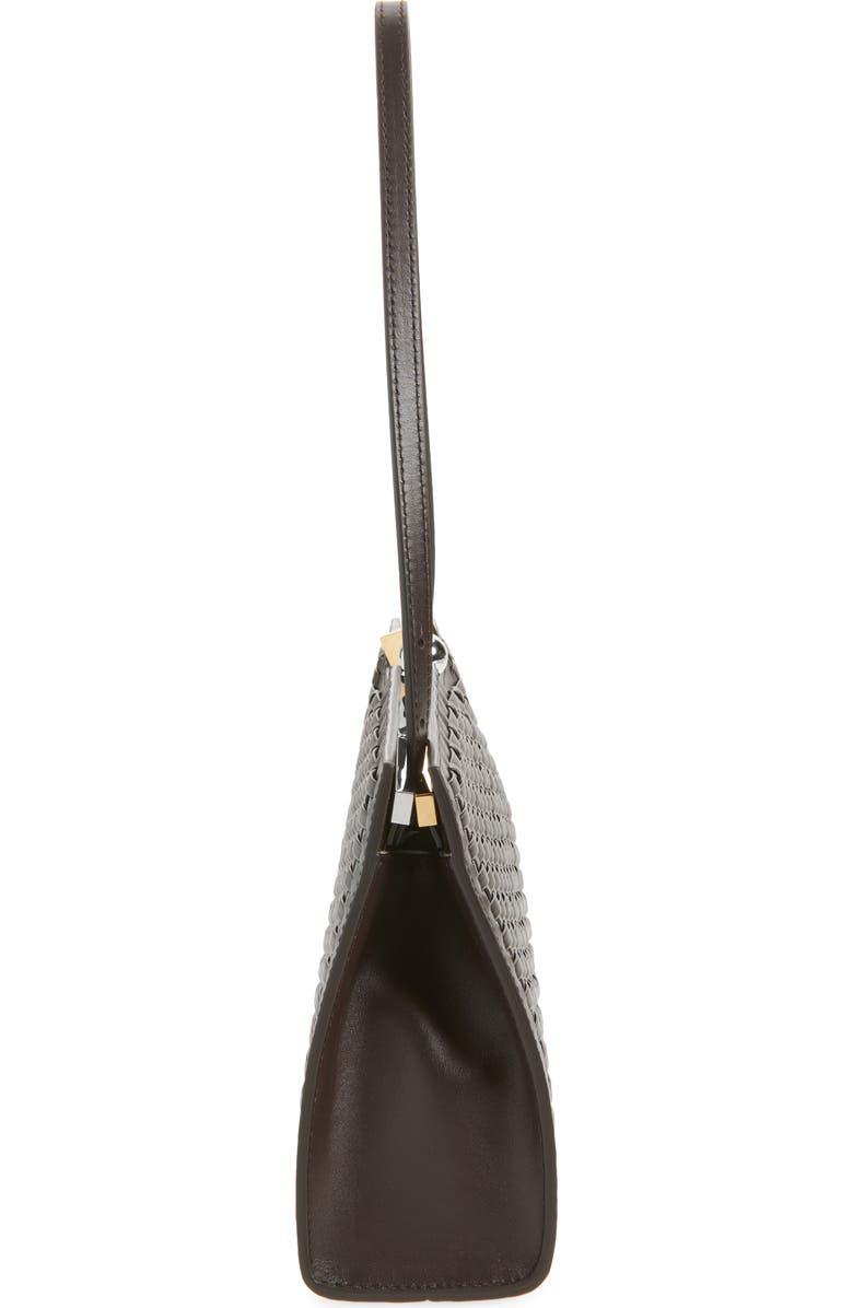 Jacquemus Le Salon Woven Leather Shoulder Bag, Alternate, color, Dark Brown 880