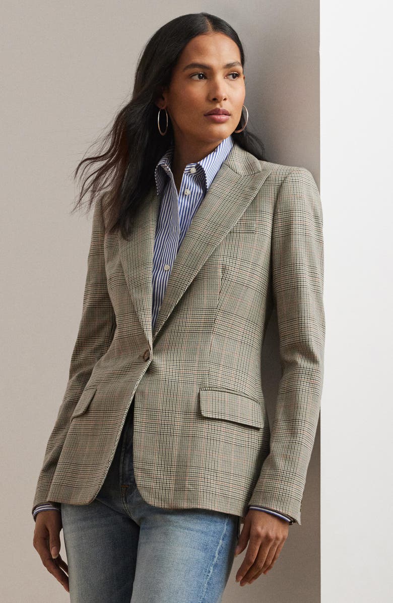 Lauren Ralph Lauren Glen Plaid Twill Blazer, Alternate, color,
