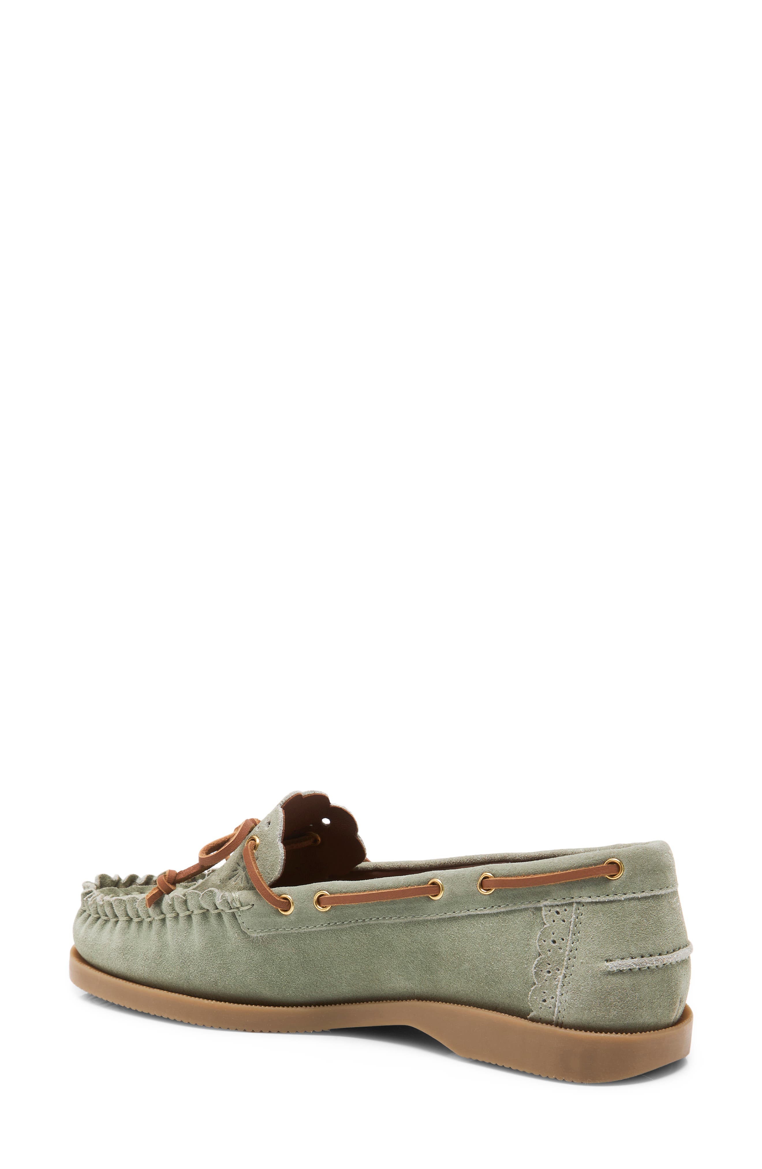 Lagoon Cutout Boat Shoe, Alternate, color, MINT SUEDE