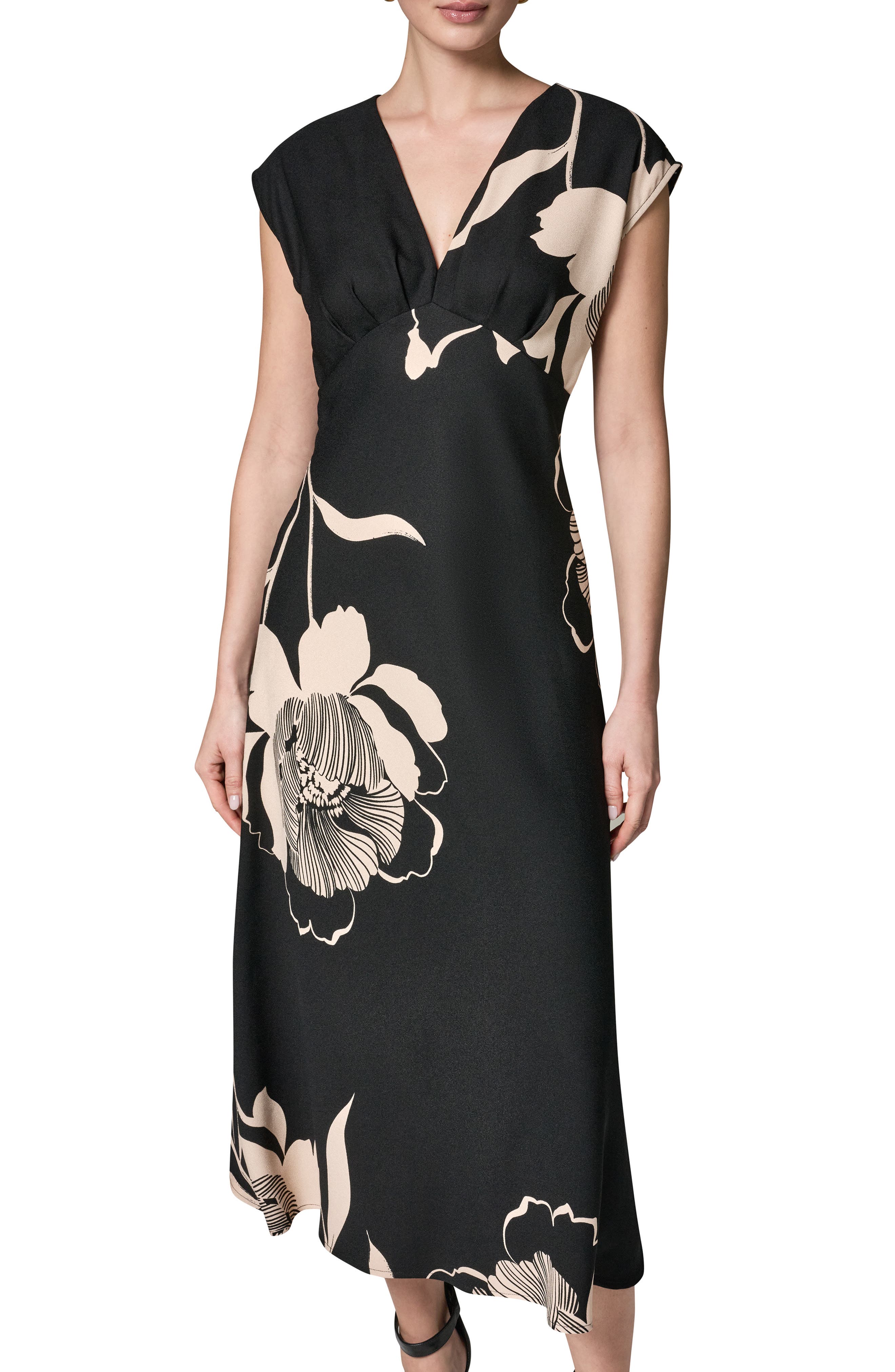 Женские платья Donna Karan New York Floral Print Midi Dress — фото 4