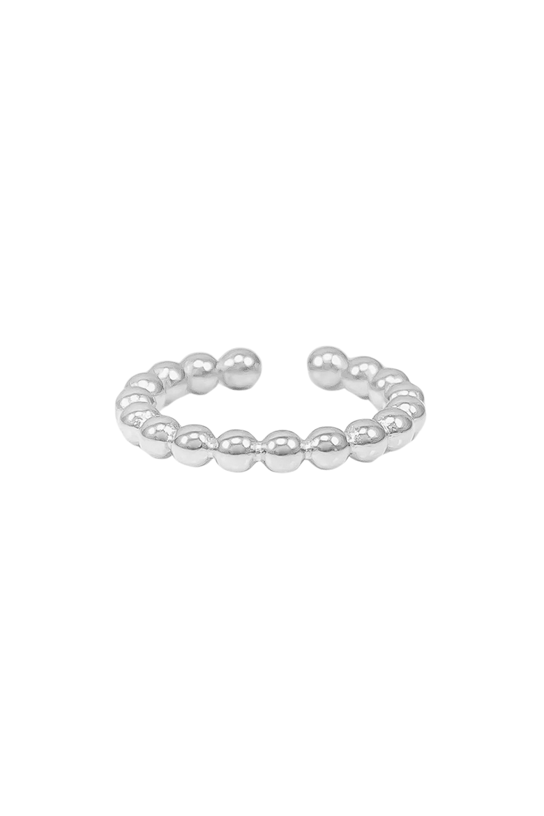 14k Gold Plated Brigitte Ball Chain Open Ring Gift Idea, Main, color, Silver