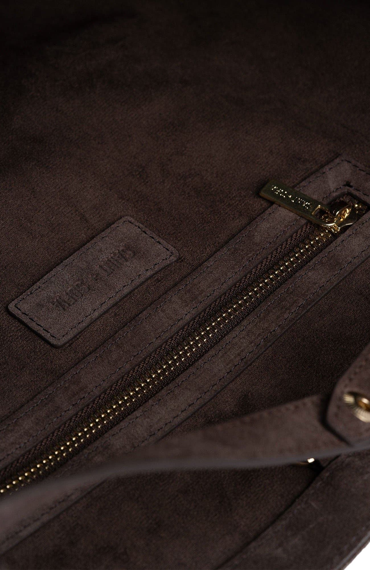 Saint + Sofia Kara Shopper Bag, Alternate, color, Brown