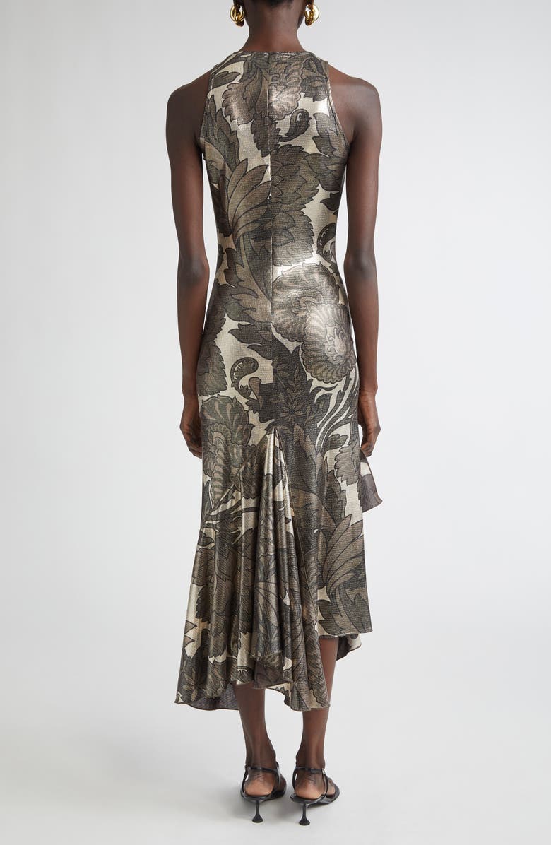 Etro Paisley Laminated Jersey Dress, Alternate, color, 