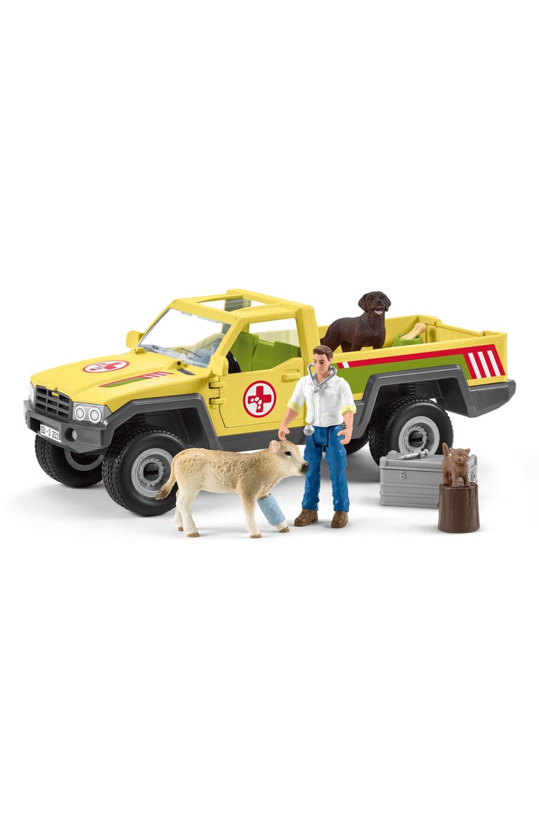 Schleich Farm World Veterinarian Visit To The Farm Playset, Main, color,