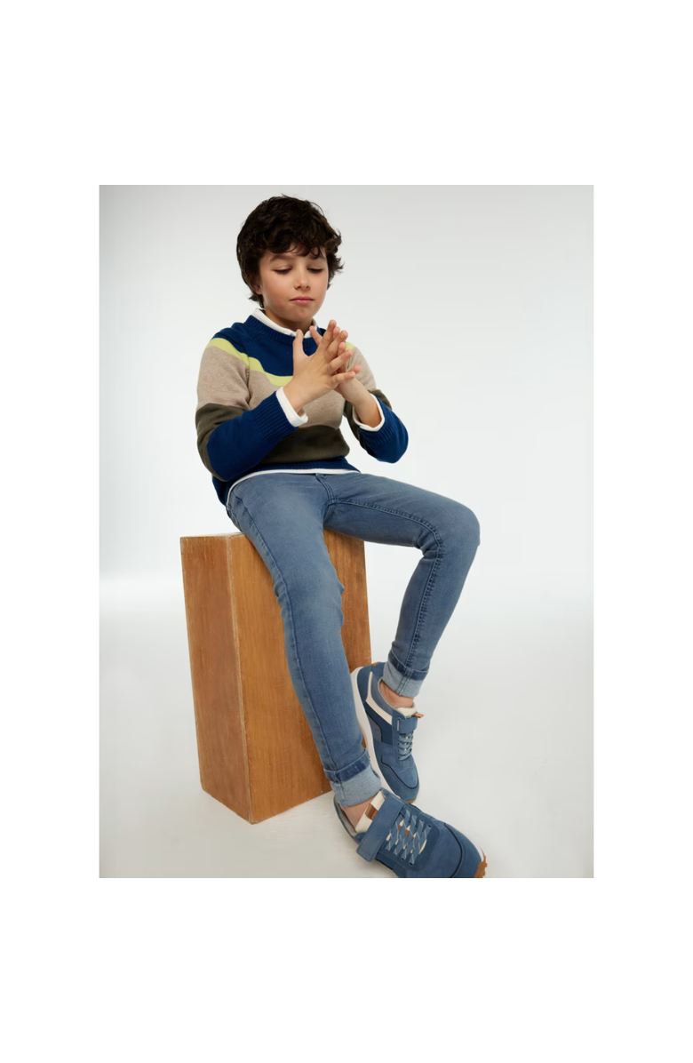 Mayoral Basic Fitted Jeans, Alternate, color, Navy