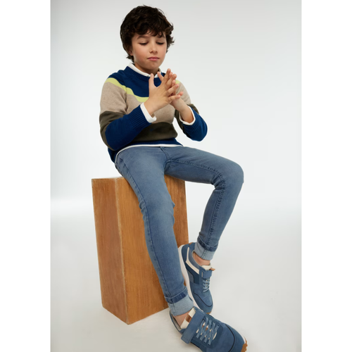 Mayoral Basic Fitted Jeans In Blue