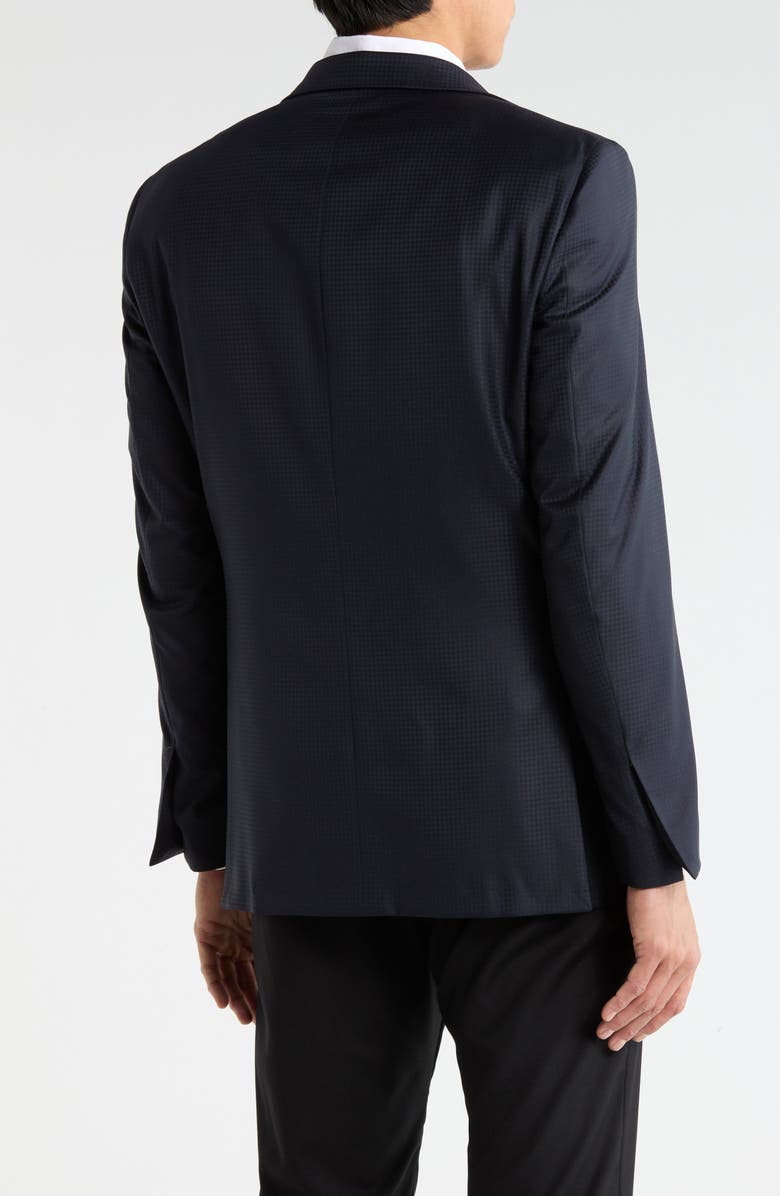 Heritage Gold Navy Jacquard Wool & Silk Blend Sport Coat, Alternate, color, Navy