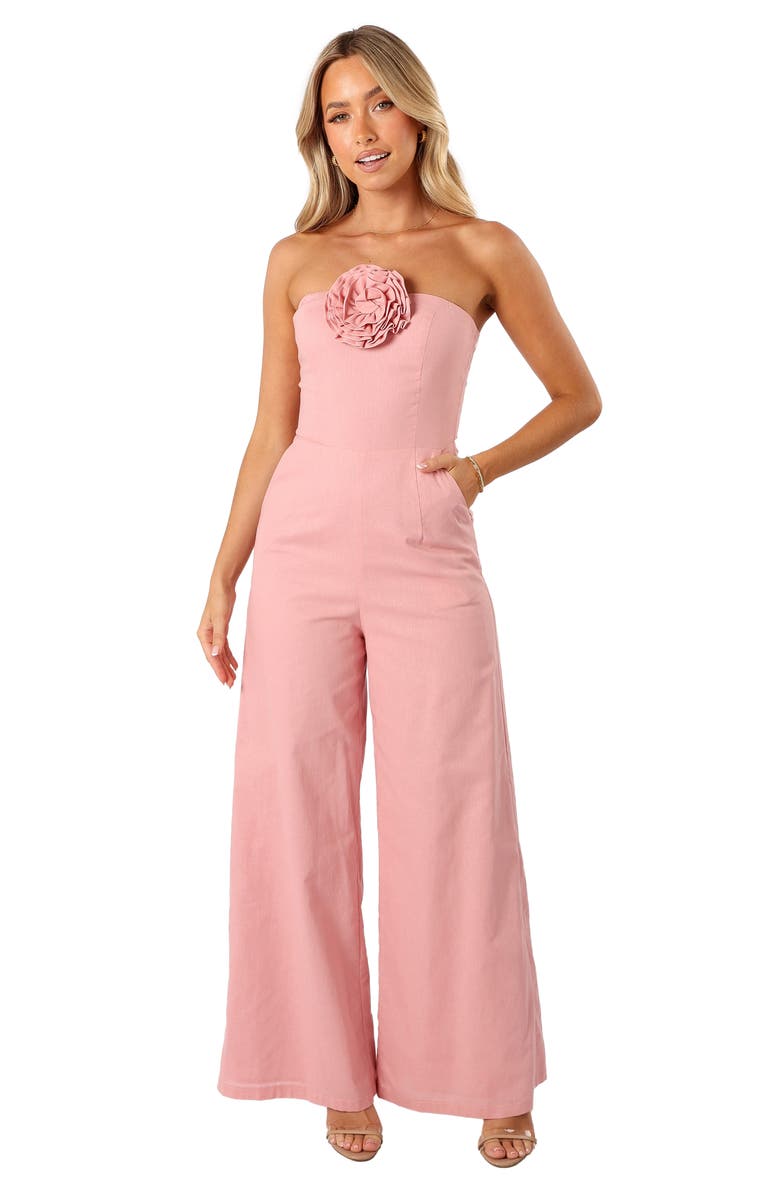 Petal & Pup Daisy Strapless Wide Leg Jumpsuit, Alternate, color, 
