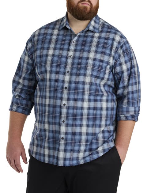 Big & Tall Plaid Sport Shirt