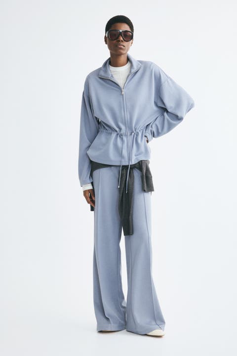 Drawstring-detail Sweatshirt Jacket