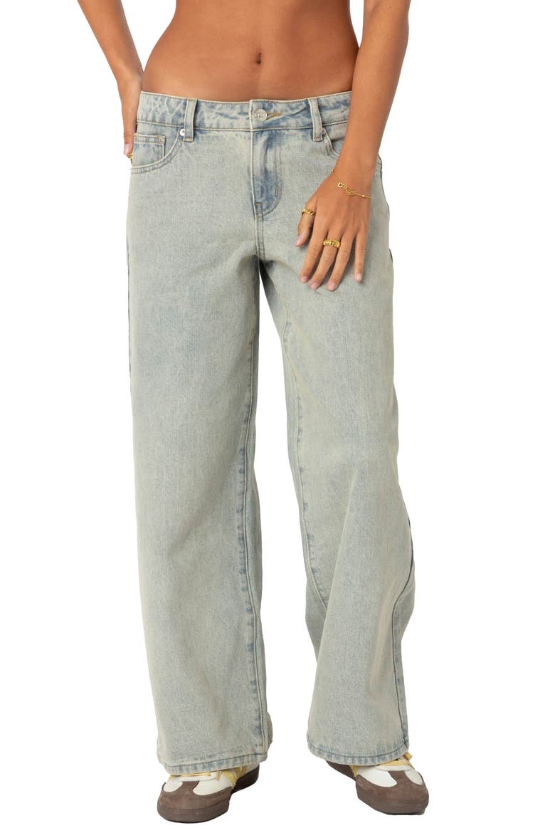Magda Low Rise Wide Leg Jeans, Main, color, BLUE
