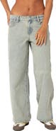 EDIKTED Magda Low Rise Wide Leg Jeans
