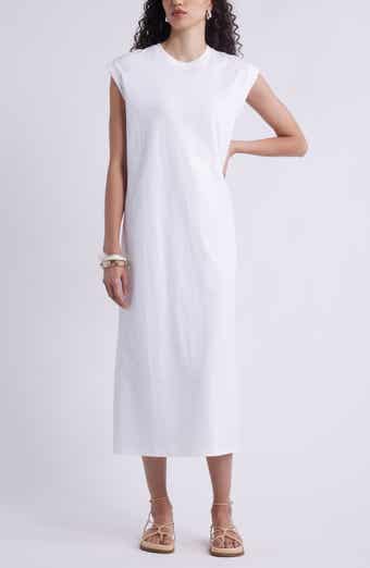 Nordstrom Muscle Sleeve Pima Cotton Jersey Maxi Dress