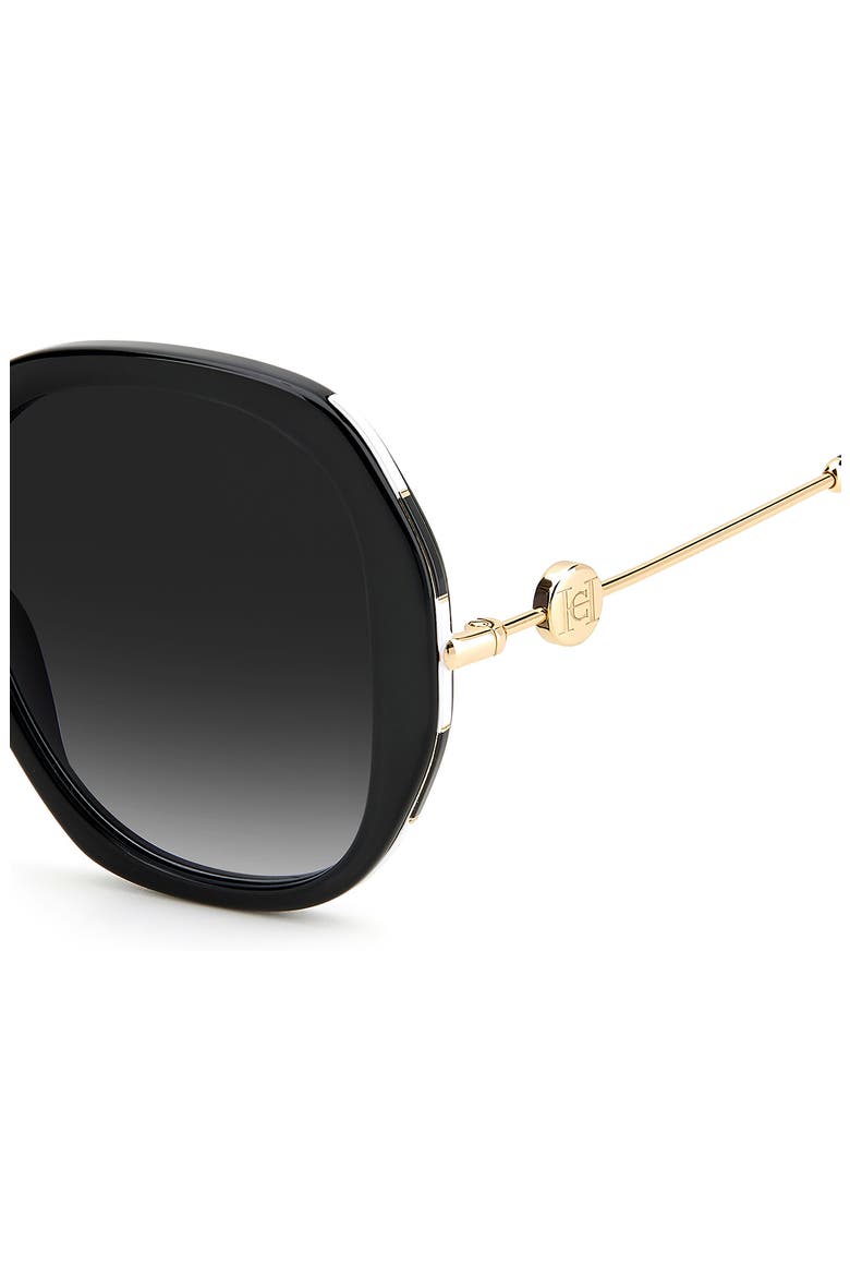 Round Sunglasses, Alternate, color, BLACK/ GREY SHADED