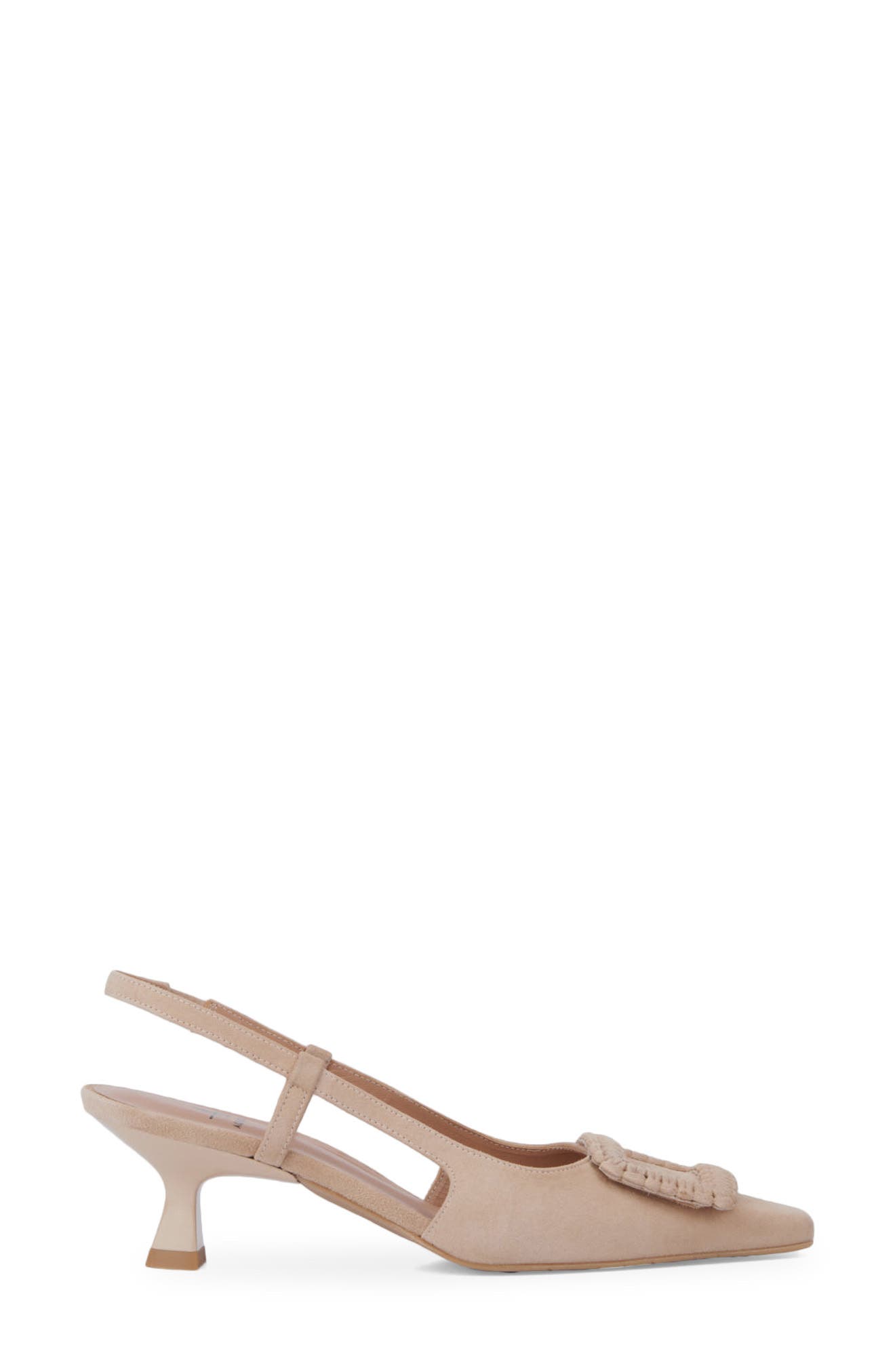 Aquatalia Arabella Kitten Heel Weatherproof Slingback Pump, Alternate, color, Almond