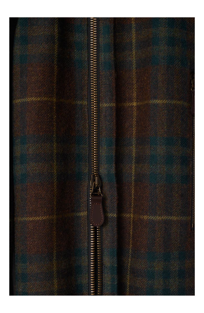 Burberry Check Wool Zip Trousers, Alternate, color, 