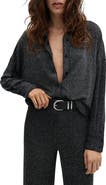 MANGO Metallic Button-Up Shirt