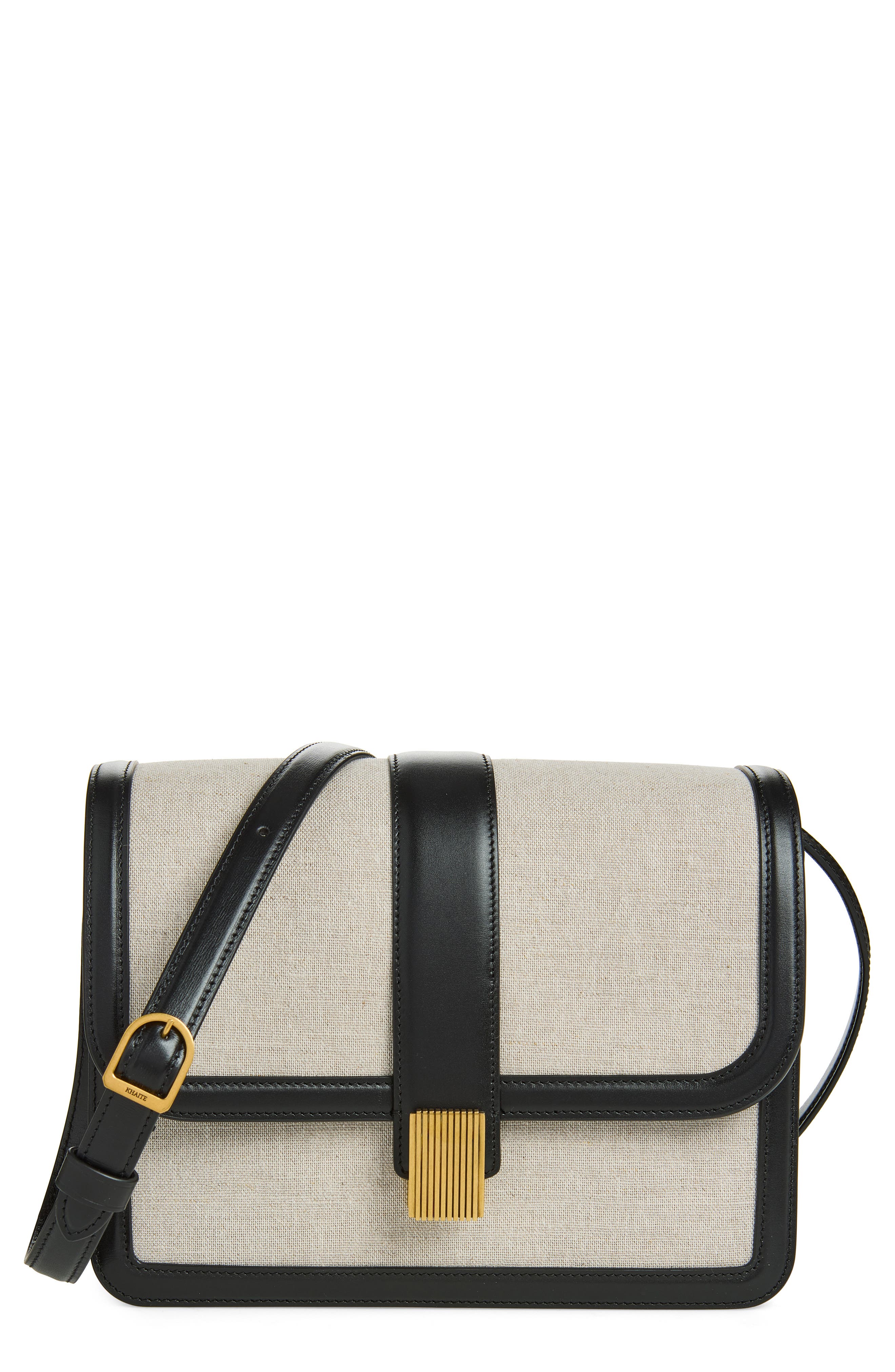 Khaite Blake Crossbody Bag, Main, color, Black / Natural