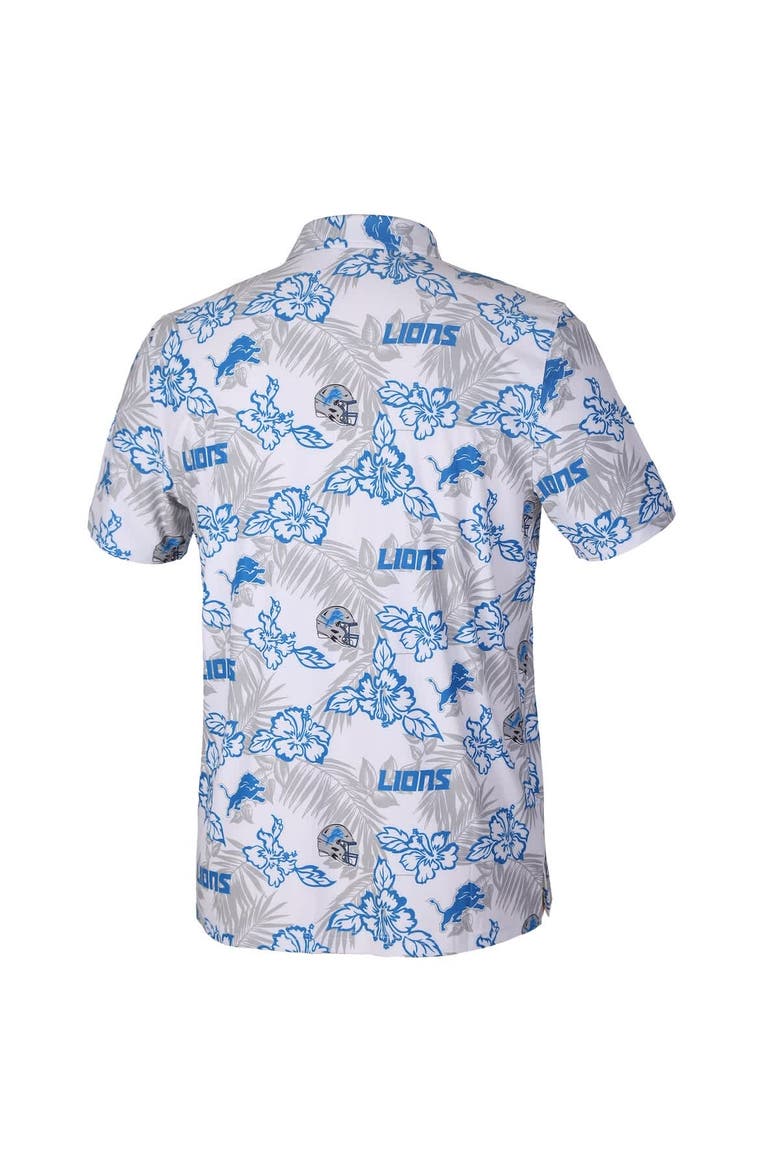 Men's Reyn Spooner White Detroit Lions Pua Performance Game Day Polo, Alternate, color, White