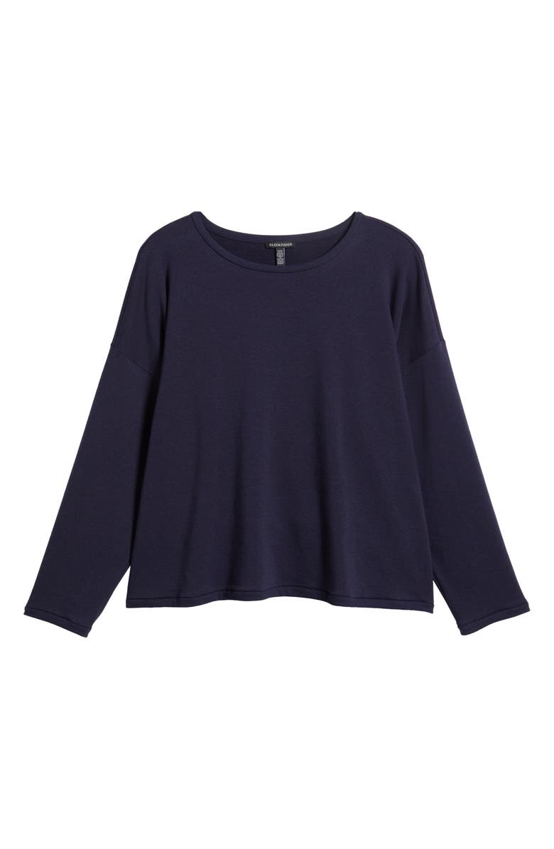 Eileen Fisher Crewneck Long Sleeve Crop Top, Alternate, color, 