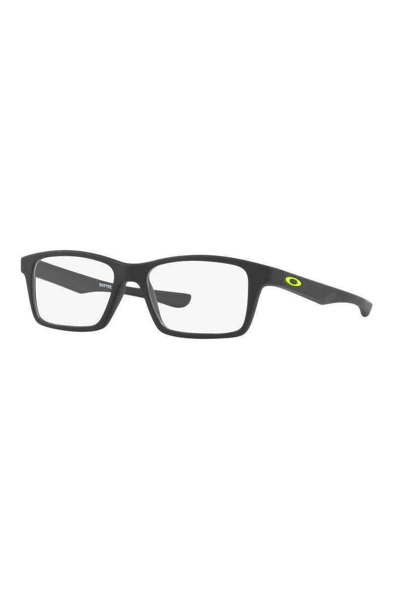 Kids' Shifter 48mm Rectangular Optical Glasses, Alternate, color, BLACK