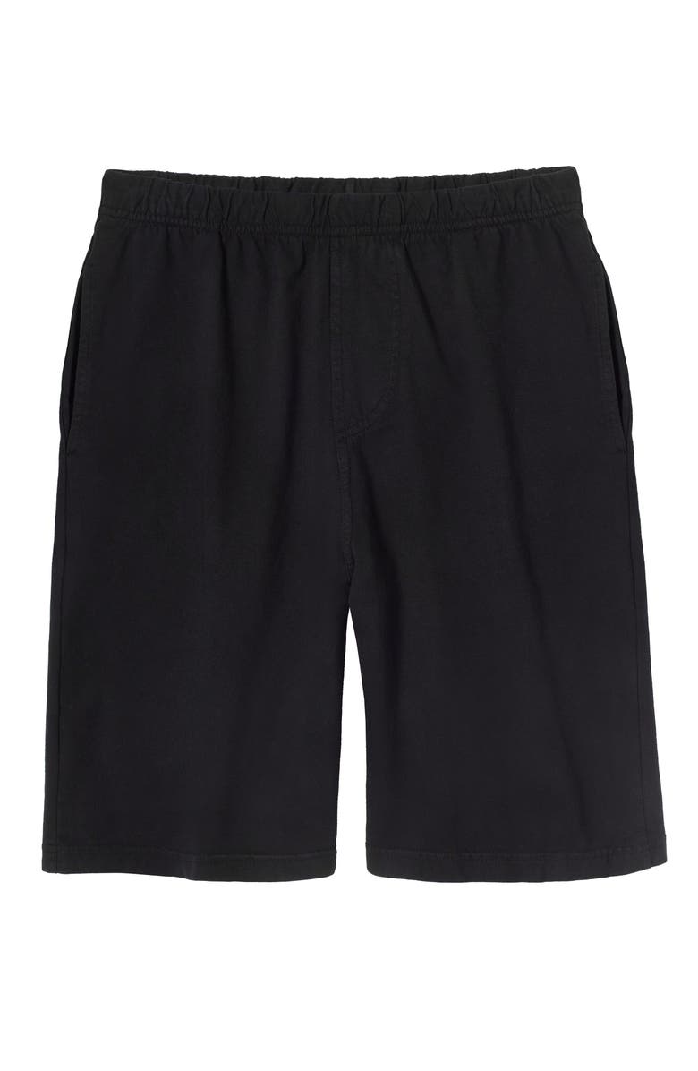 CITY THREADS Mens Super-Soft 100% Cotton UPF 50+ Athletic Workout Shorts w/Pockets, Alternate, color, Black