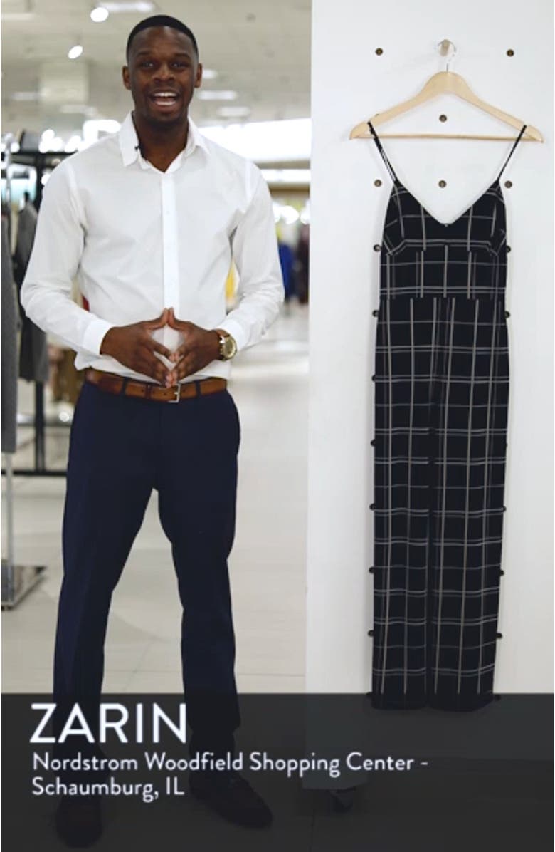 Windowpane Check Jumpsuit, sales video thumbnail