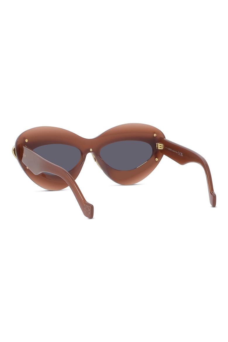 Double Frame 67mm Oversize Cat Eye Sunglasses, Alternate, color, MILKY BORDEAUX / SMOKE