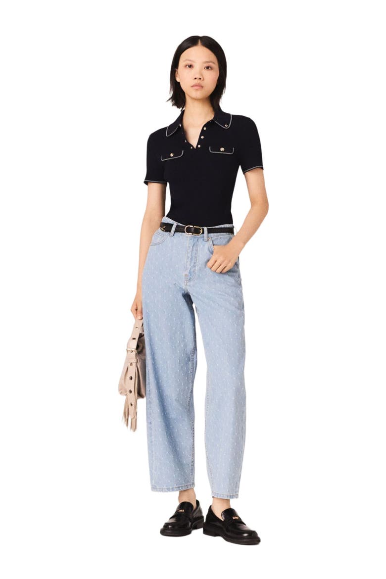 Short-sleeve polo shirt, Main, color, Navy