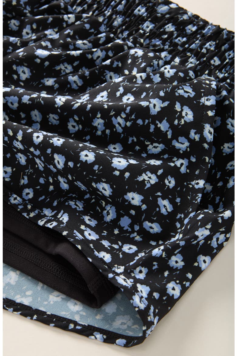 Kids' Out Pace Shorts, Alternate, color, BLACK MULTI BLUE MAGGIE FLORAL