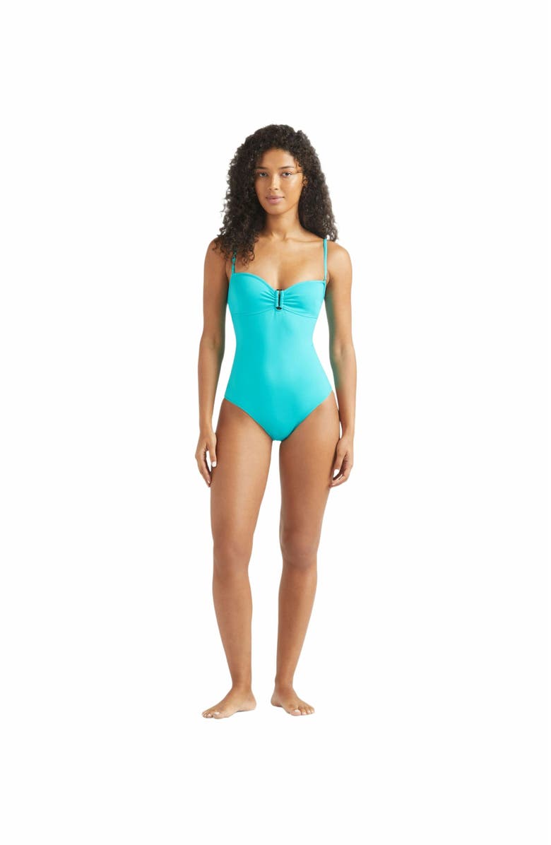 Vilebrequin Women's Solid One-Piece Swimsuit, Main, color, Vert Disco