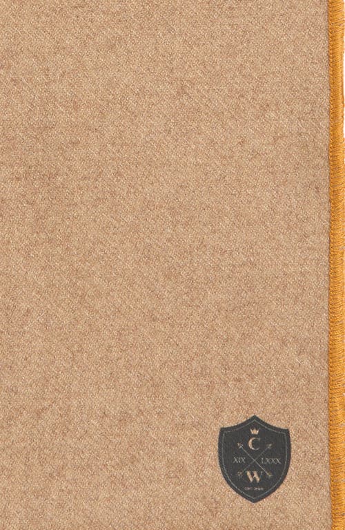 Clifton Wilson Cashmere Pocket Square In Tan