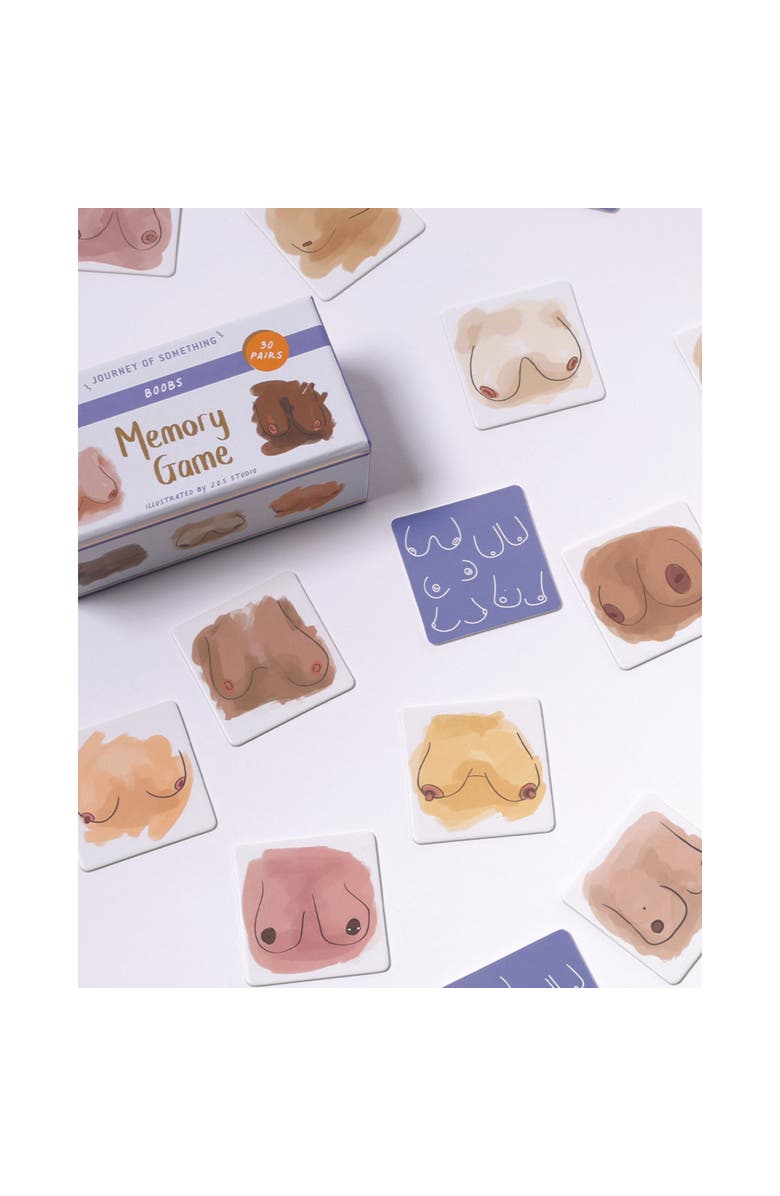 Journey of Something Boobs Memory Game, Stylish Adults Party Game, 30 Cards, Alternate, color, Multicolored