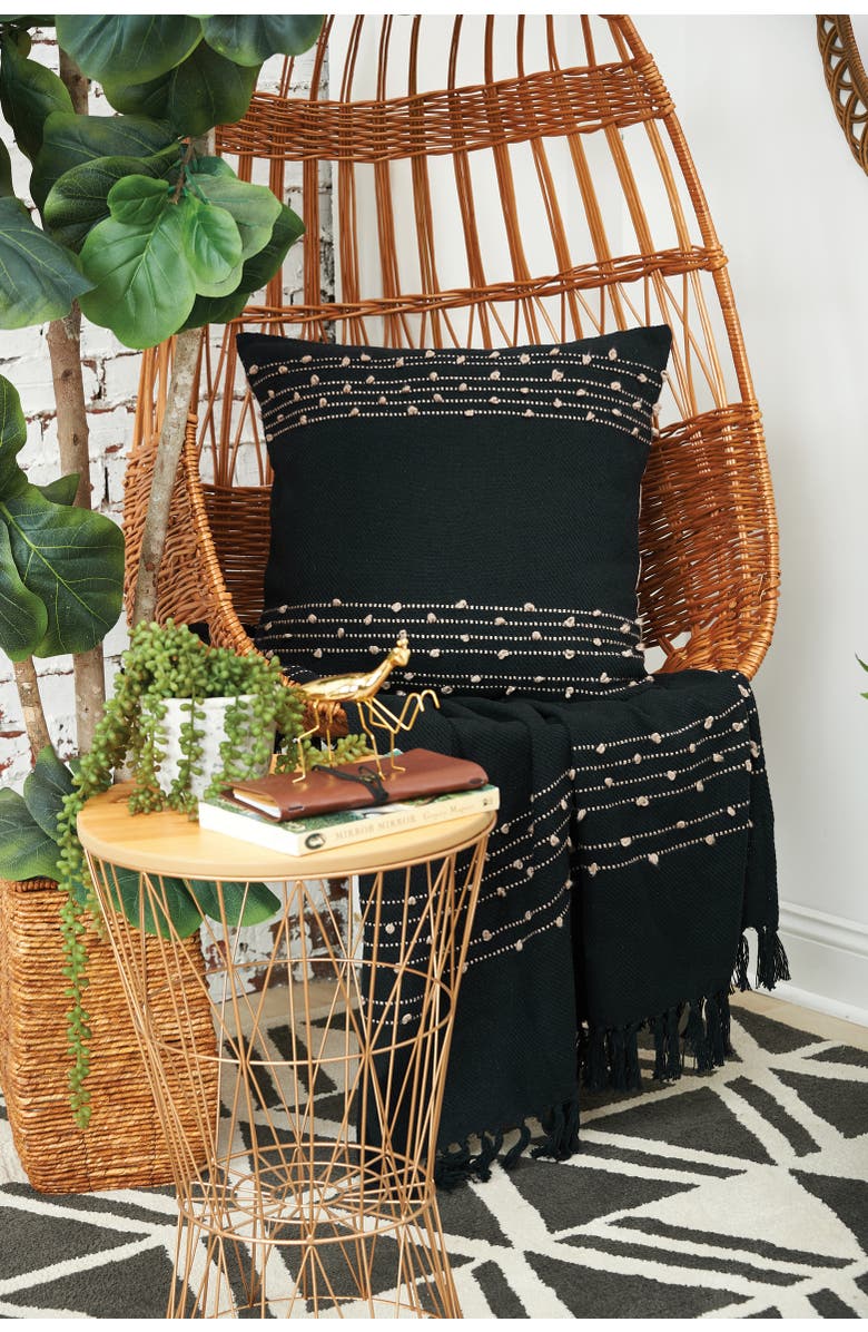 carol & frank Tabb Onyx Dune Throw Blanket, Alternate, color, Black