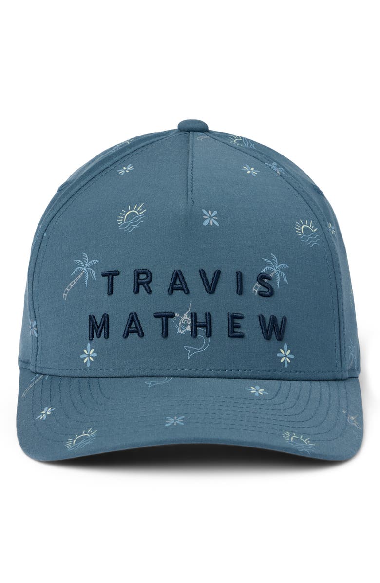 TravisMathew Cove Dive Snapback Baseball Cap, Alternate, color, Dark Teal