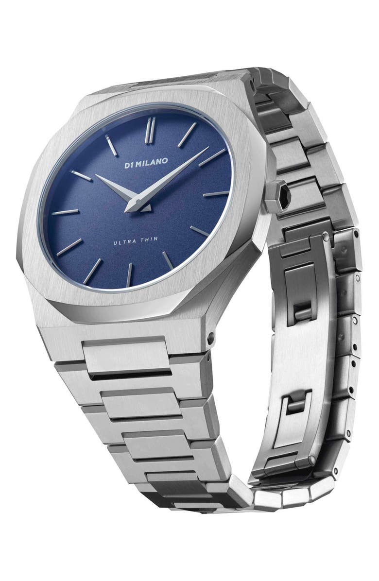 D1 Milano Ocean Ultrathin Bracelet Watch, 38mm, Alternate, color, Blue