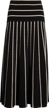 Zimmermann CRUSH STRIPE MIDI SKIRT