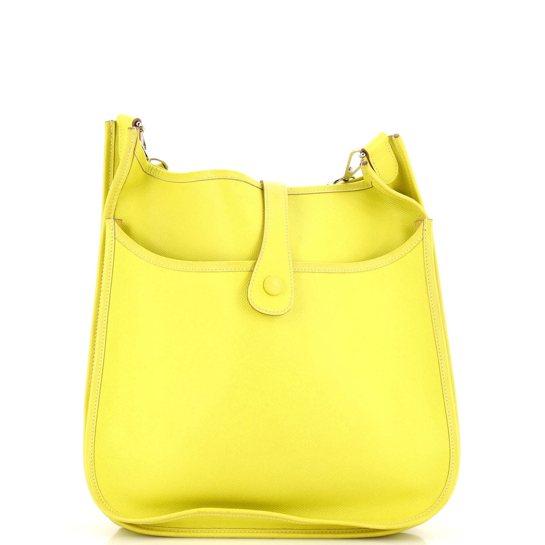 Pre-Owned Hermes Evelyne Bag Gen III Epsom PM, Alternate, color, Lime