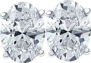 Bliss Diamond 2 Ct Lab Grown Oval Diamond Studs 14k Gold Earrings