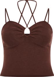 City Chic Jez Rib Strappy Camisole
