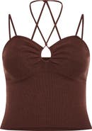 City Chic Jez Rib Strappy Camisole