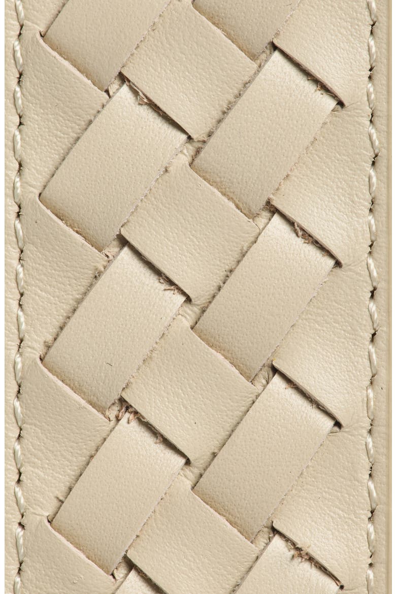 Enzo Woven Leather Belt, Alternate, color, SAND