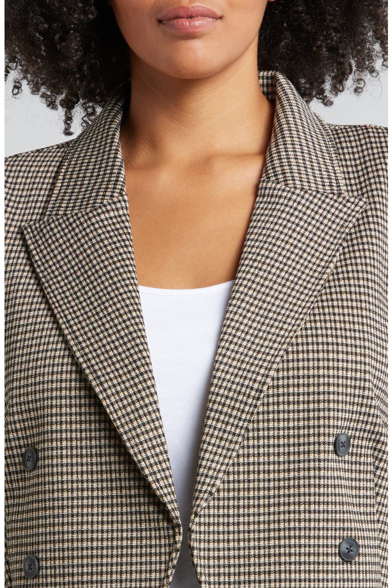 Open Front Blazer, Alternate, color, BLK/TAN CHECK