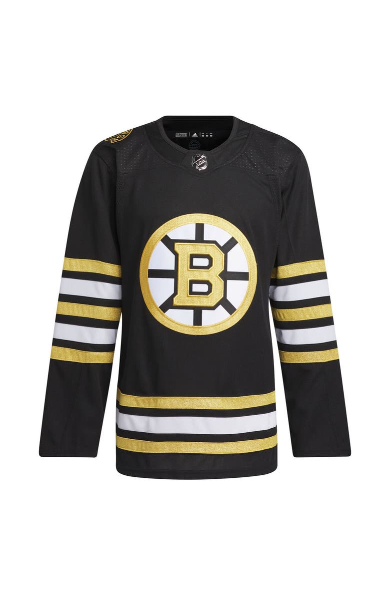 adidas Men's adidas  Black Boston Bruins 100th Anniversary Primegreen Authentic Jersey, Alternate, color, 