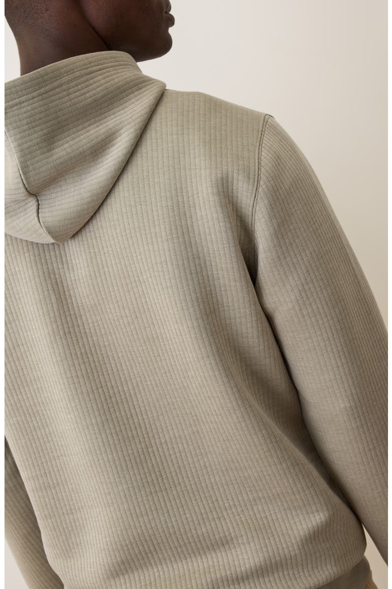 Corbet Vertical Quilted Pullover Hoodie, Alternate, color, TAUPE