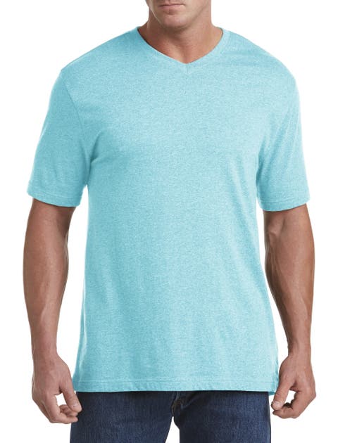 Big & Tall Moisture-Wicking Jersey V-Neck T-Shirt