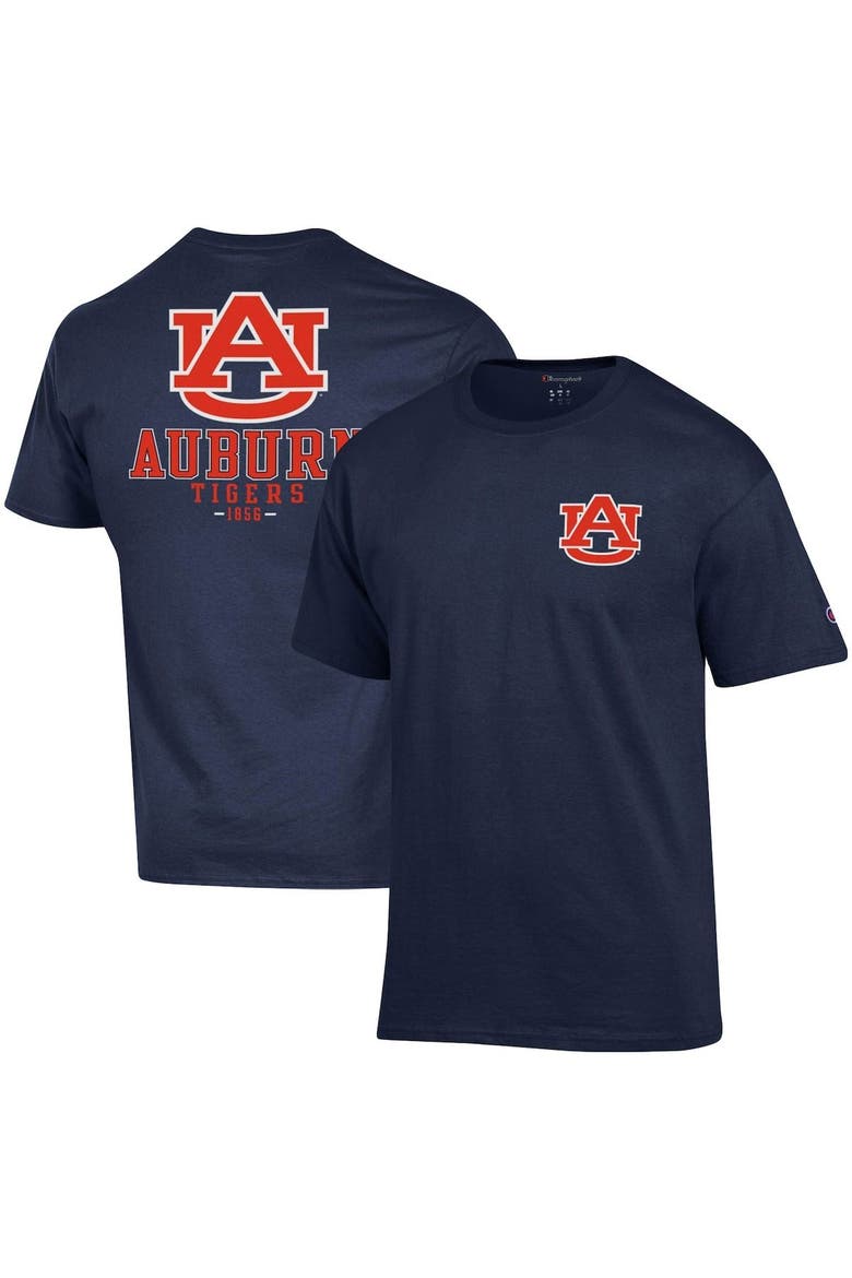 Men's Champion Navy Auburn Tigers Stack 2-Hit T-Shirt, Main, color, Navy