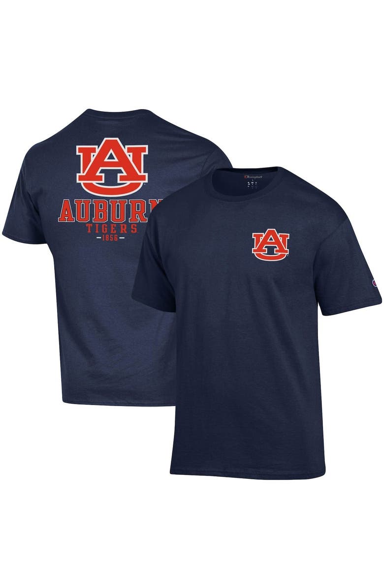 Champion Men's Champion Navy Auburn Tigers Stack 2-Hit T-Shirt, Main, color, Navy